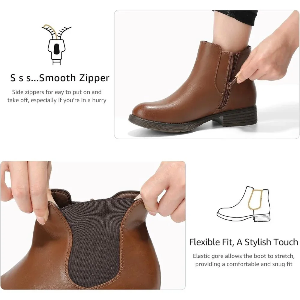 🍂✨ Low Heel Chelsea Booties👢💖 - Picture 5 of 9